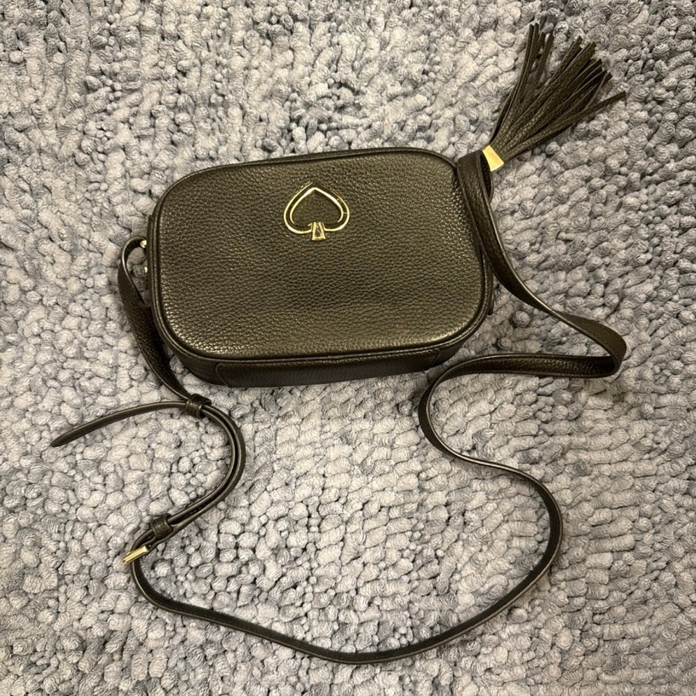 Black Leather Crossbody Bag